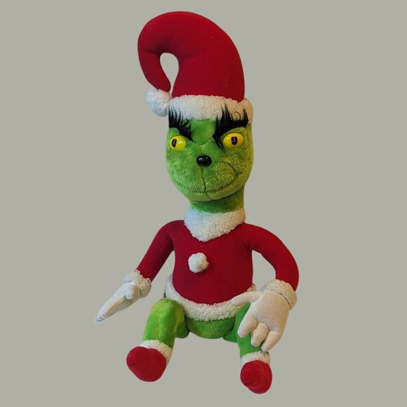 💚 Vintage 27" Grinch Santa Plush – 1983 Coleco, Dr. Seuss 💚 - Picture 1 of 3